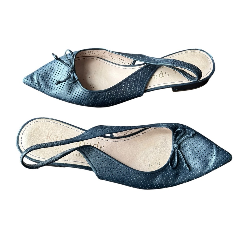 Kate Spade Navy Slingback Women's Flats Shoes Size 9.5B
